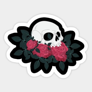 Skull Rose Sticker